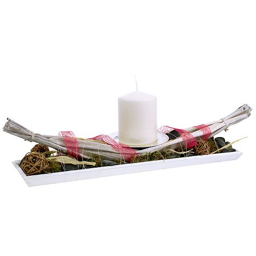 Floristik24 Banana leaf White washed natural decoration 66cm