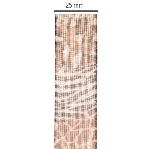 Dekorative Ribbon with Leopard Print 25mm x 20m Polyester Gift and Craft Band | Floristik24.co.uk