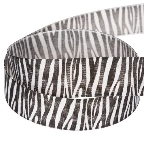 Gift ribbon with zebra print, 25mm wide, 20m long | Floristik24.co.uk