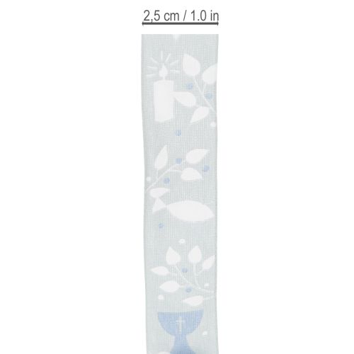 Product Ribbon for Communion, Confirmation, and Baptism - Light Blue, 25mm, 20m