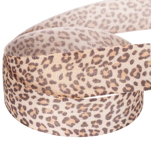 Decorative Leopard Print Ribbon Polyester 25mm x 18m | Floristik24.co.uk