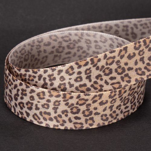 Decorative Leopard Print Ribbon Polyester 25mm x 18m | Floristik24.co.uk