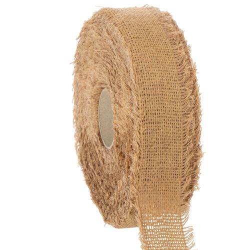 Cotton Decorative Fringe Ribbon 40mm Brown 30m buy online | Floristik24.co.uk
