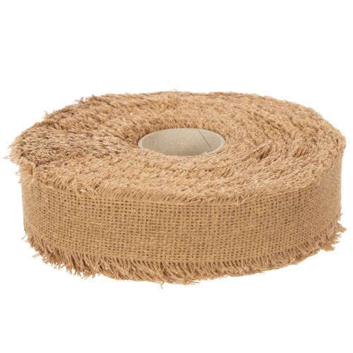 Cotton Decorative Fringe Ribbon 40mm Brown 30m | Floristik24.co.uk