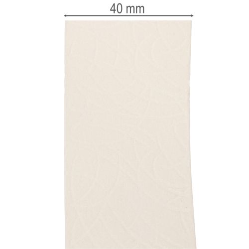 Decorative Velvet Ribbon 40mm x 20m Cream for Crafts and Gift Wrapping | Floristik24.co.uk