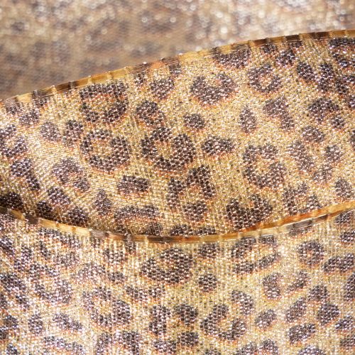Leopard Print Ribbon 25mm x 20m for Indoor Decorations and Crafts | Floristik24.co.uk