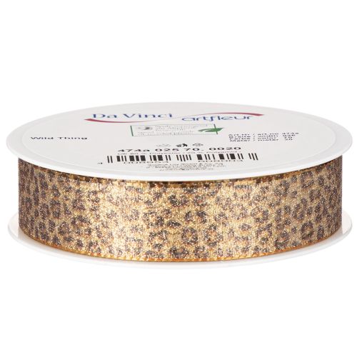 Leopard Print Ribbon 25mm x 20m for Indoor Decorations and Crafts | Floristik24.co.uk