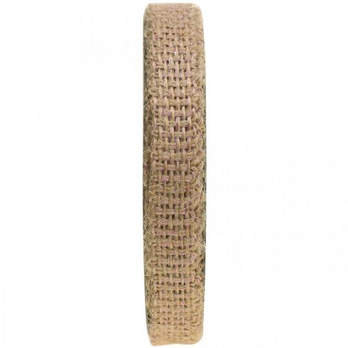 Floristik24 Deco ribbon jute pink, natural 12mm jute ribbon to decorate 10m