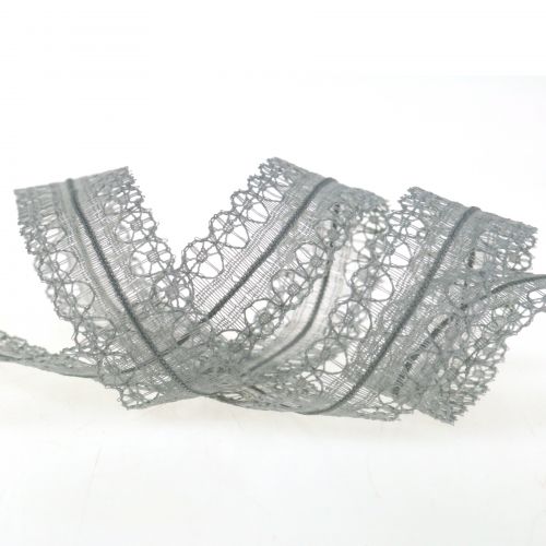 Product Lace ribbon vintage gray 20mm 20m