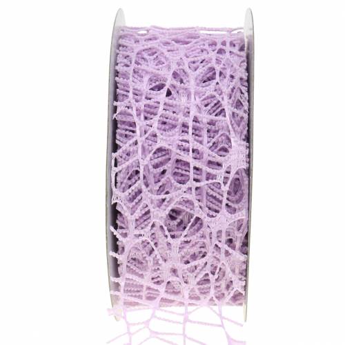 Floristik24 Gift ribbon net design lavender 40mm 10m