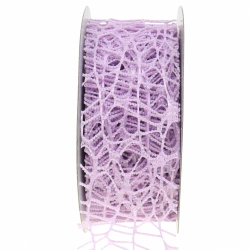 Gift ribbon net design lavender 40mm 10m