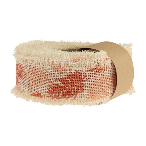 Product Decorative ribbon rainforest cotton ribbon orange 30mm 15m