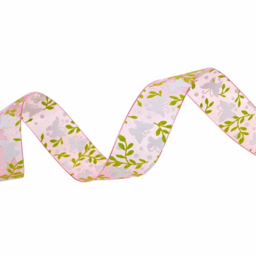 Product Organza Ribbon Butterfly 25mm Pink Decorative Ribbon Gift Ribbon 20m