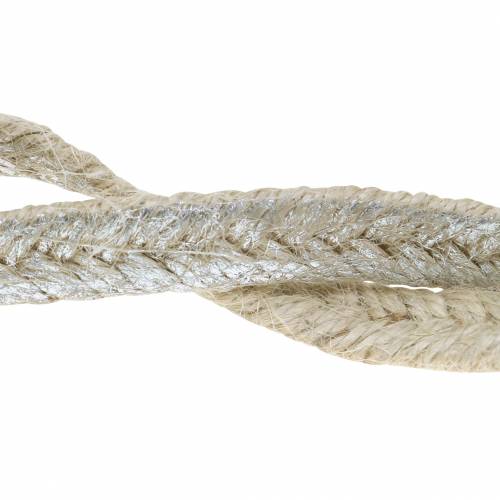 Product Cord wide jute silver 10mm 4m