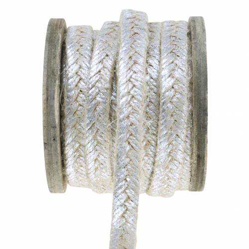 Cord wide jute silver 10mm 4m