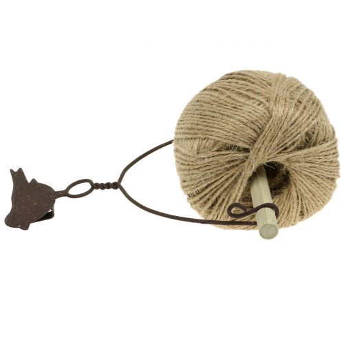 Product Band holder bird for hanging with jute H19cm