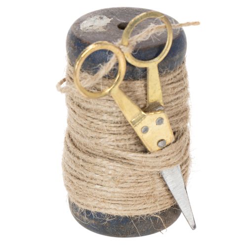 Floristik24 Ribbon spool jute ribbon with scissors Ø5cm H8cm 2pcs