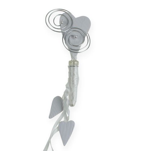 Product Bank hanger with tube and heart 18cm 6pcs
