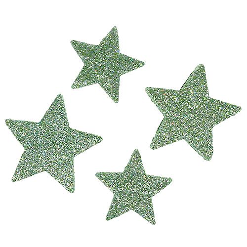 Floristik24 Craft stars mint green 4-5cm 40pcs