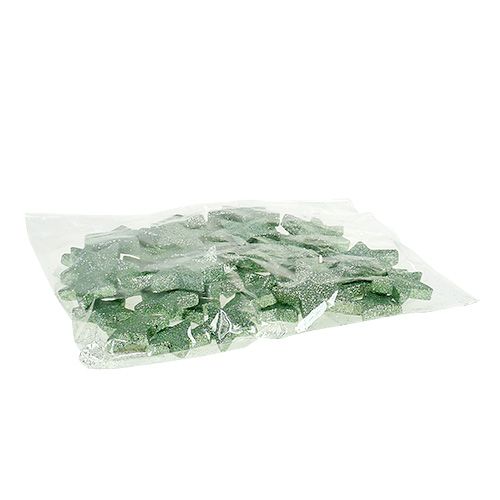 Floristik24 Craft stars mint green 4-5cm 40pcs