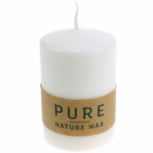 Product PURE Nature Safe Candle Pillar Candle Stearin, Rapeseed Wax 90/60mm White 1 pc
