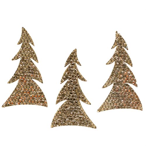 Decoration to control fir wood gold 4cm 48pcs