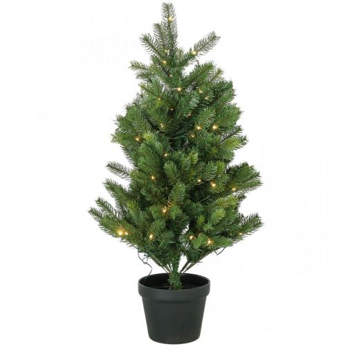 Product Artificial Christmas tree in pot LED outdoor 90cm