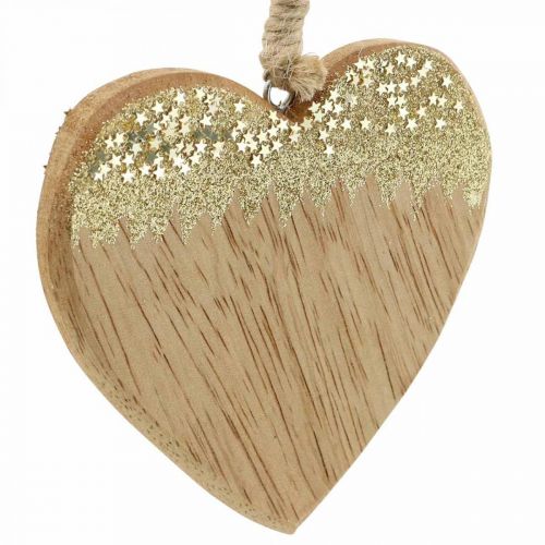 Product Christmas decoration star / heart / tree, wooden pendant, Advent decoration H10/12.5cm 3pcs