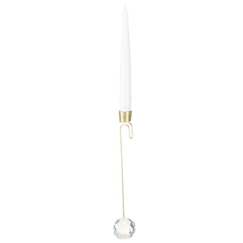 Tree candles LED stick candles with crystal yellow light 31cm 10 pieces