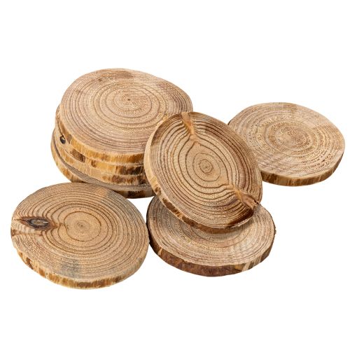 Natural Round Wood Slices for Crafting and Decoration, 6cm, 300g