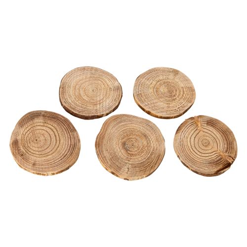 Natural Round Wood Slices for Crafting and Decoration, 6cm, 300g | Floristik24.co.uk