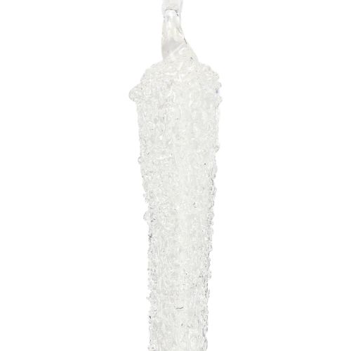 Product Tree decoration icicle glass decoration for hanging 19cm 3 pieces