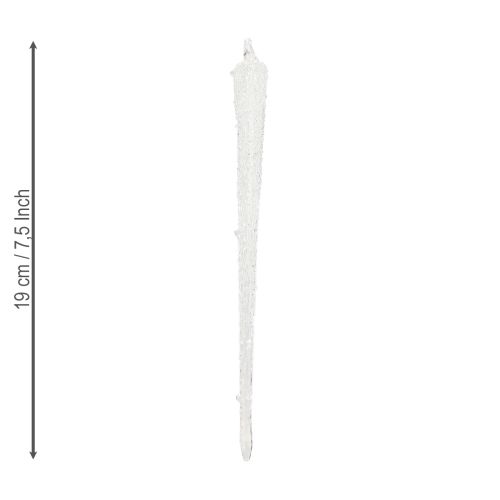 Product Tree decoration icicle glass decoration for hanging 19cm 3 pieces