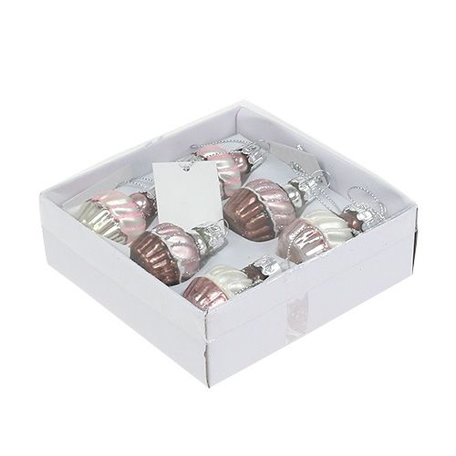 Floristik24 Tree decoration Muffins Mix Ø2,5cm 6pcs