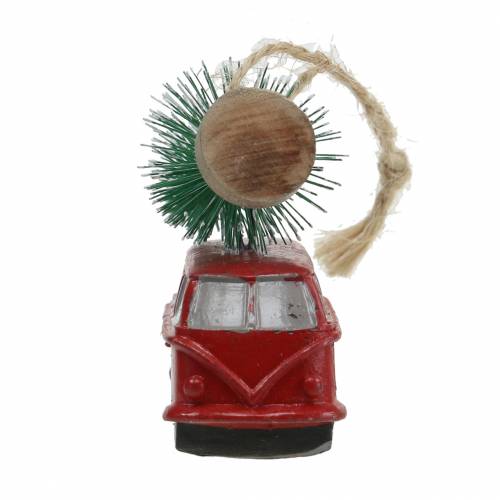 Floristik24 Tree decoration car with fir 6,5cm for hanging 4pcs