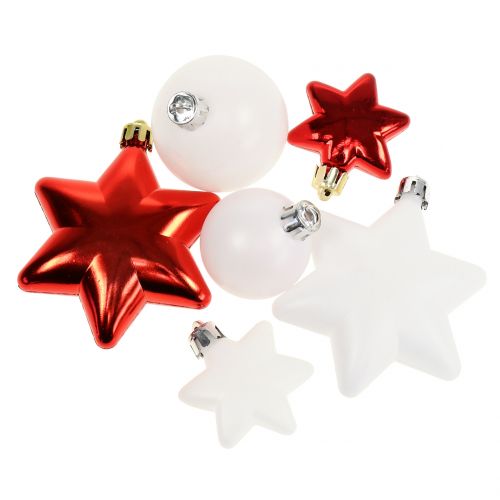 Floristik24 Tree decoration mix red, white 36pcs