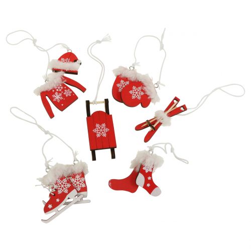 Floristik24 Tree decoration mix red, white 6-8cm 12pcs