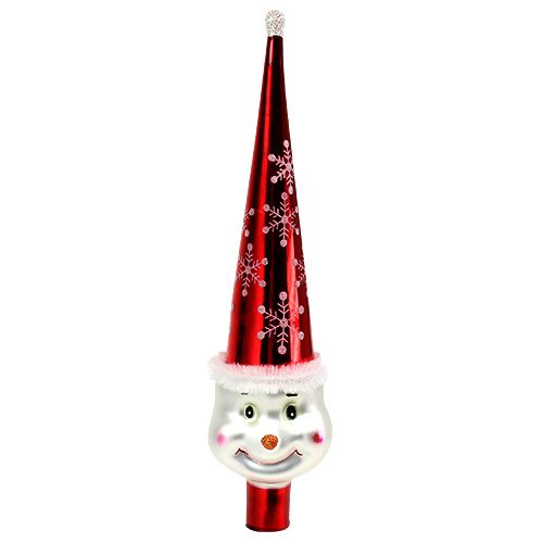 Tree Top Figure Snowman 30cm Red, White