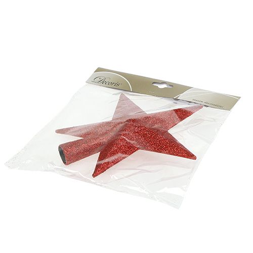 Product Tree top red with mica Ø2.2cm 19.5cm x 20cm