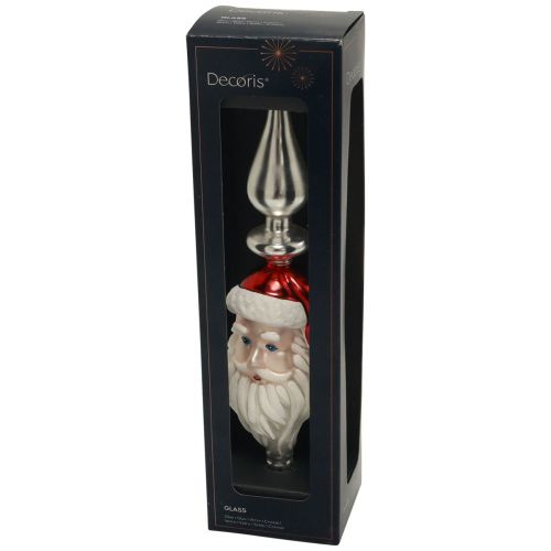 Product Tree Topper Glass Santa Claus Christmas Tree Topper 34cm