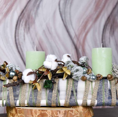 Floristik24 Cotton branch Artificial deco branch cotton 61cm 3pcs