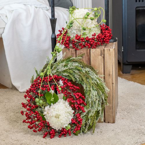 Product Berry Wreath Red Artificial Plants Red Christmas Ø35cm