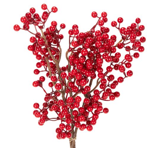Artificial Holly Branches with Red Berries 47cm Decorative Stems for Vases Pack of 3

```html
<h2>Artificial Holly Branches with Red Berries for Seasonal Decoration</h2>
<p>
These artificial holly branches with vibrant red berries are perfect for adding a