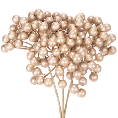 **Artificial Champagne-Coloured Berry Stems Set of 3 for Decoration 28cm**

```html
<h2>Decorative Artificial Champagne-Coloured Berry Stems</h2>

<p>These artificial berry stems in champagne colour are a versatile and stylish addition to your seasonal ho buy online | Floristik24.co.uk