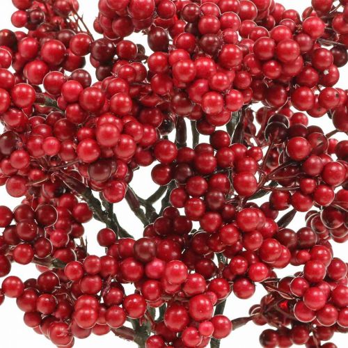 Floristik24 Decorative branch with red berries berry branch autumn decoration 26cm 6pcs