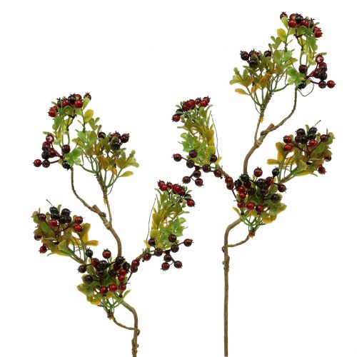 Floristik24 Artificial Berry branch Cotoneaster Red 50cm 2pcs