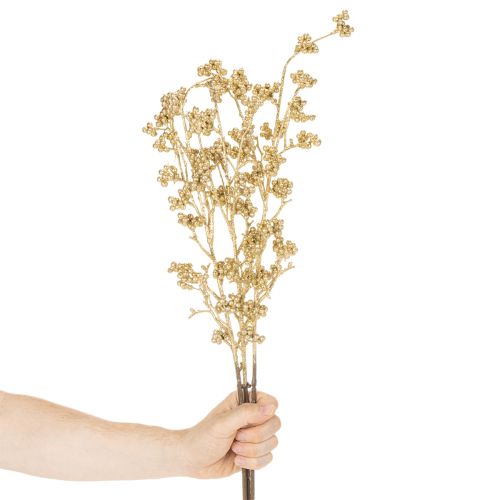 Artificial Gold Berry Branch Set 70cm 3 Pieces

```html
<h2>Artificial Gold Berry Branch – Decorative Seasonal Styling</h2>

<p>This set of artificial gold berry branches features three intricately crafted stems, measuring 70cm in length. Made from durabl | Floristik24.co.uk
