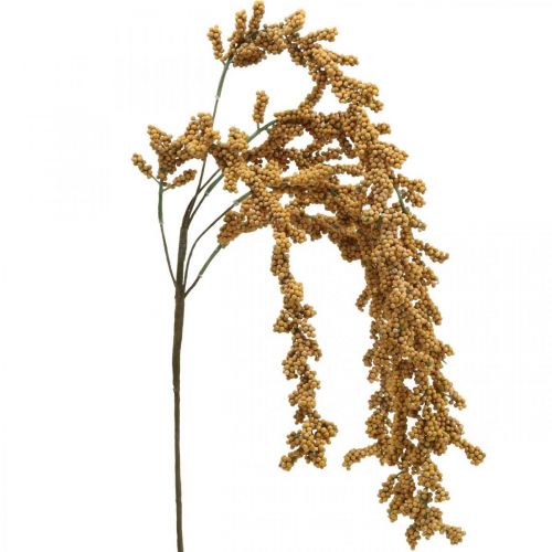 Artificial berry branch deco branch deco berries yellow L80cm