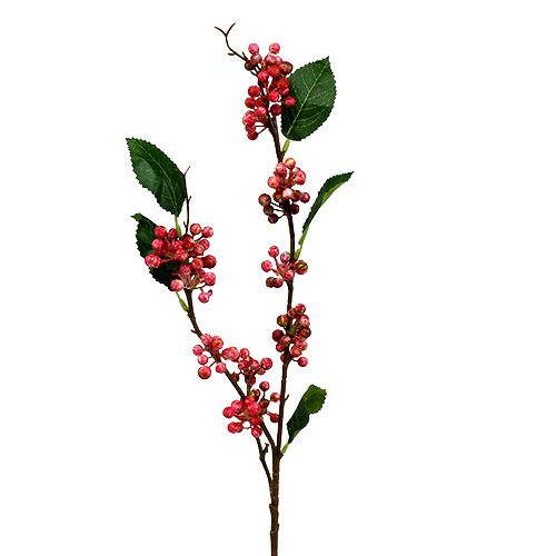 Floristik24 Berry branch artificial red-white 64cm 6pcs