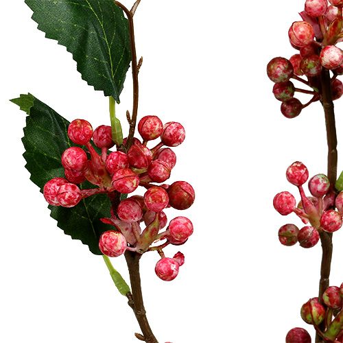 Floristik24 Berry branch artificial red-white 64cm 6pcs